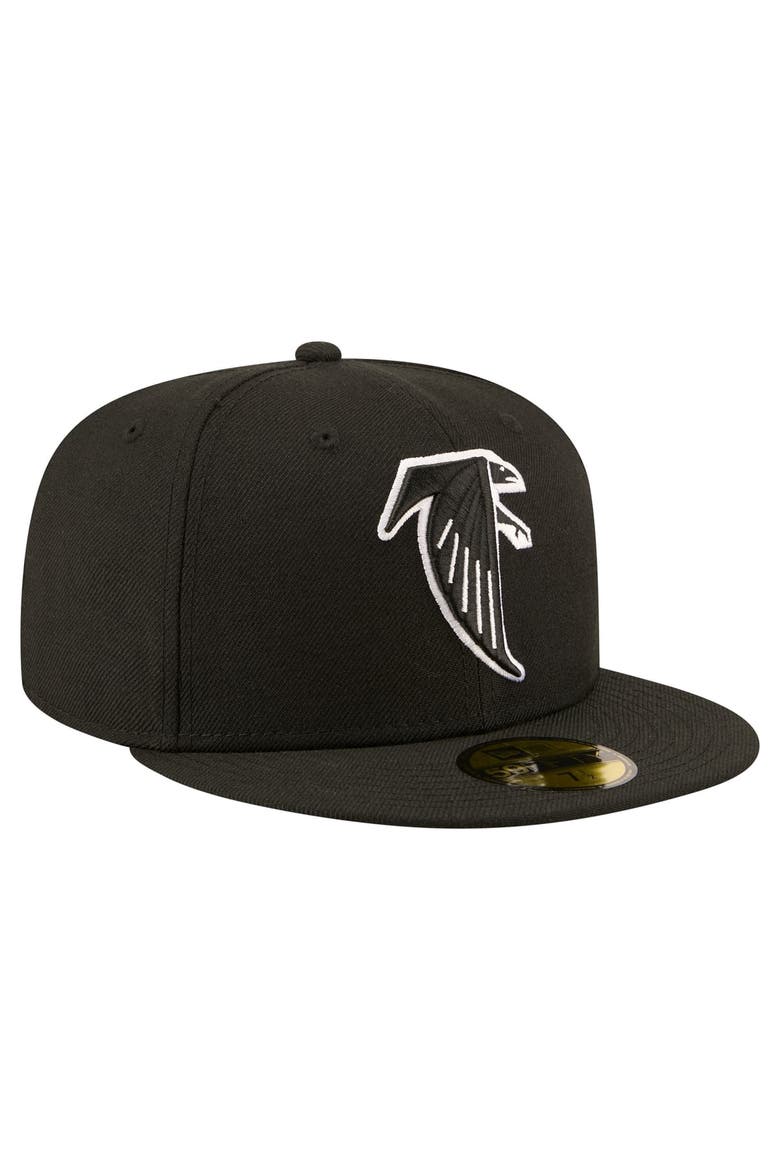 Men's New Era Black Atlanta Falcons 59FIFTY Fitted Hat, Alternate, color, Black