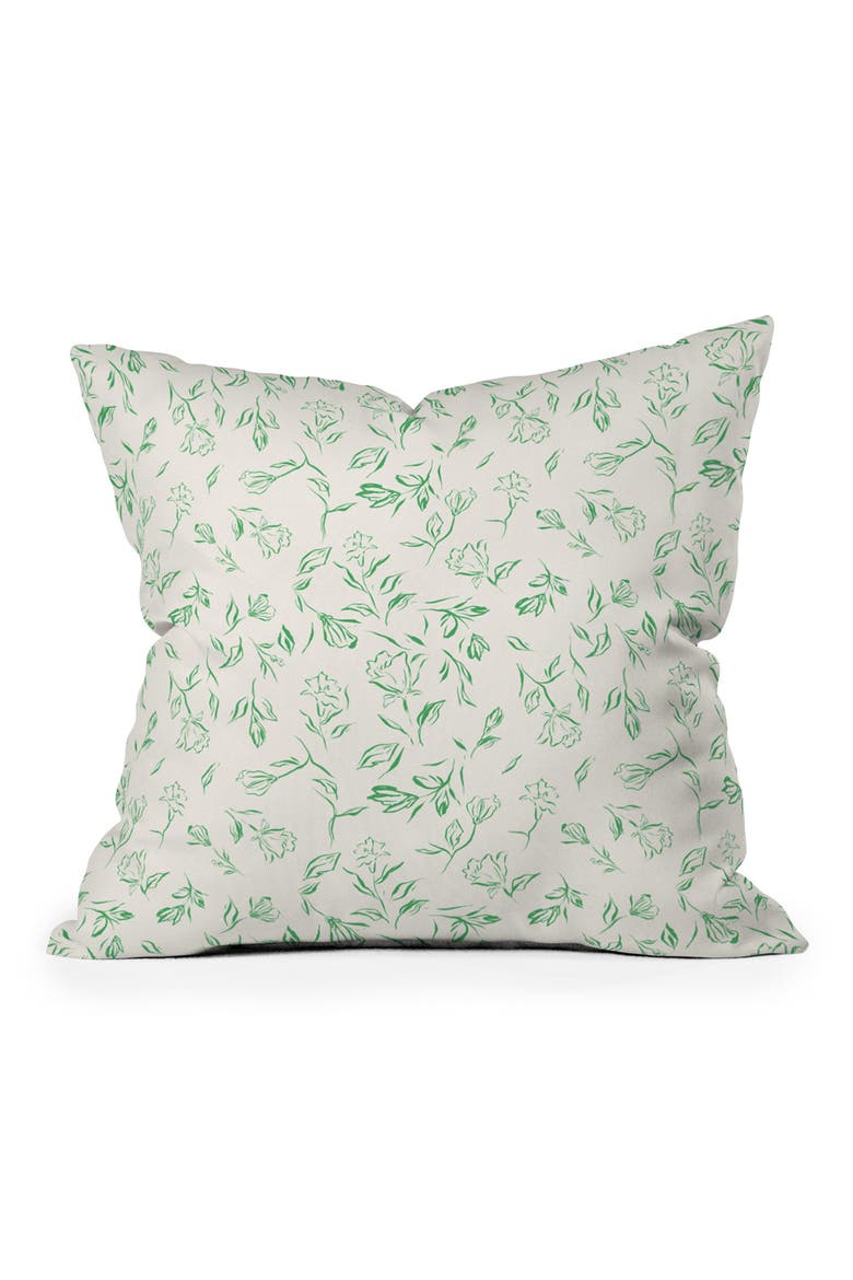 Romantic Floral Throw Pillow, Main, color, WHITE