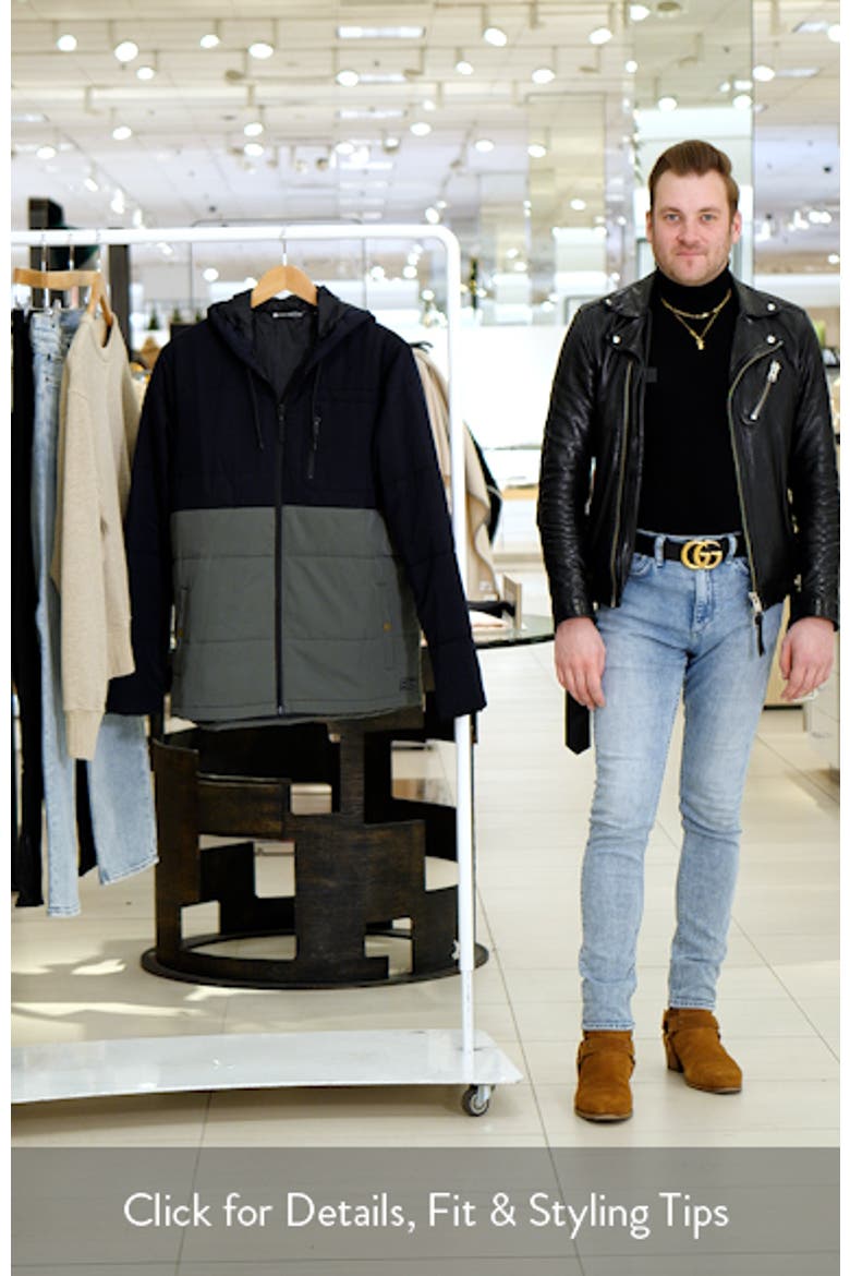 Torch Runner Colorblock Quilted Hooded Jacket video