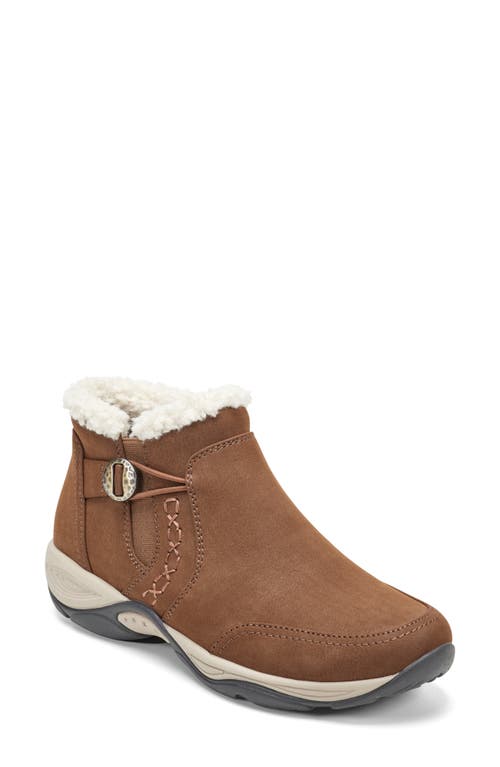 Easy Spirit Erique Water Repellent Faux Shearling Lined Bootie In Brown