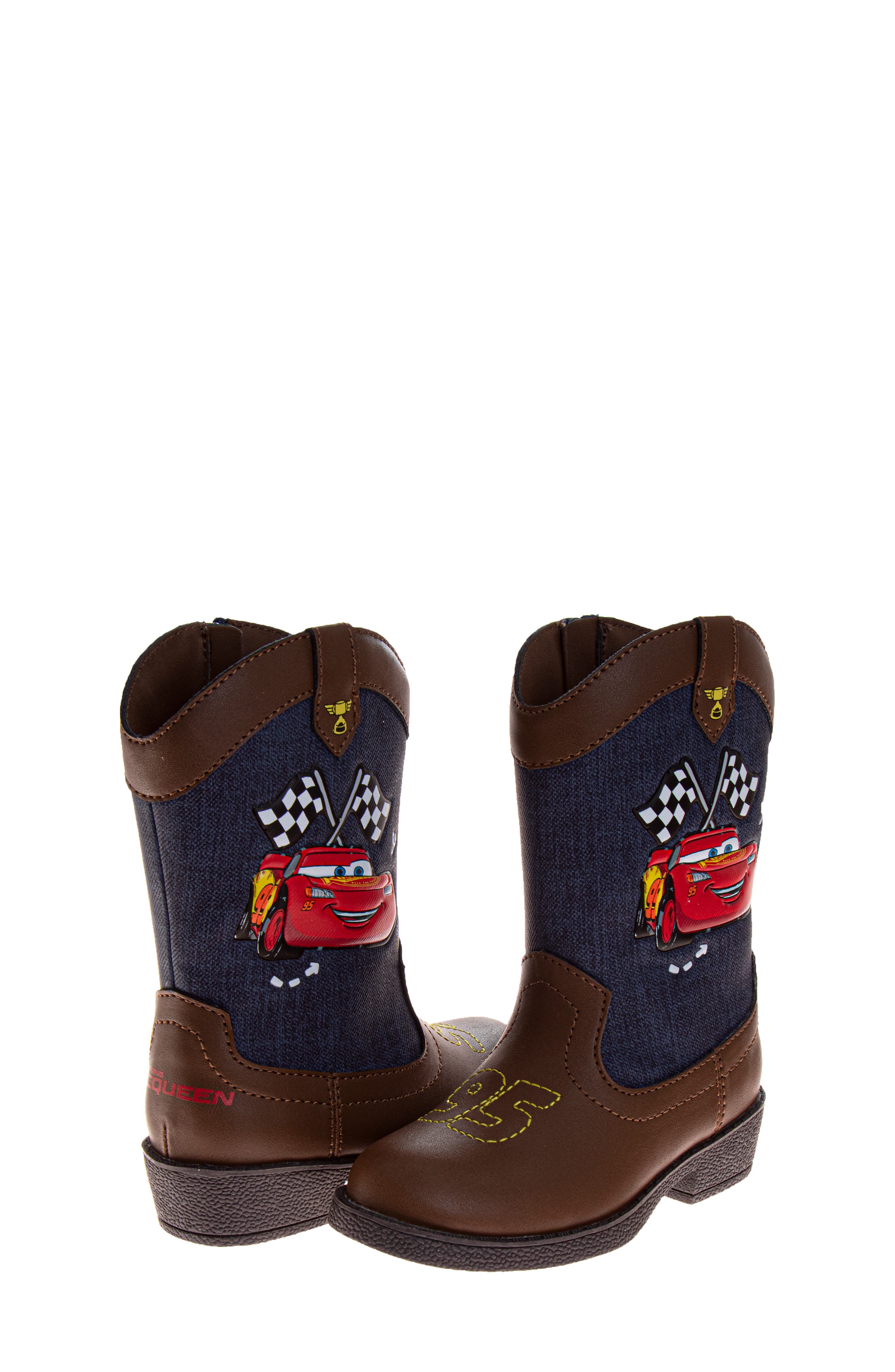 JOSMO Kids' Disney Cars Cowboy Boot, Alternate, color, Brown