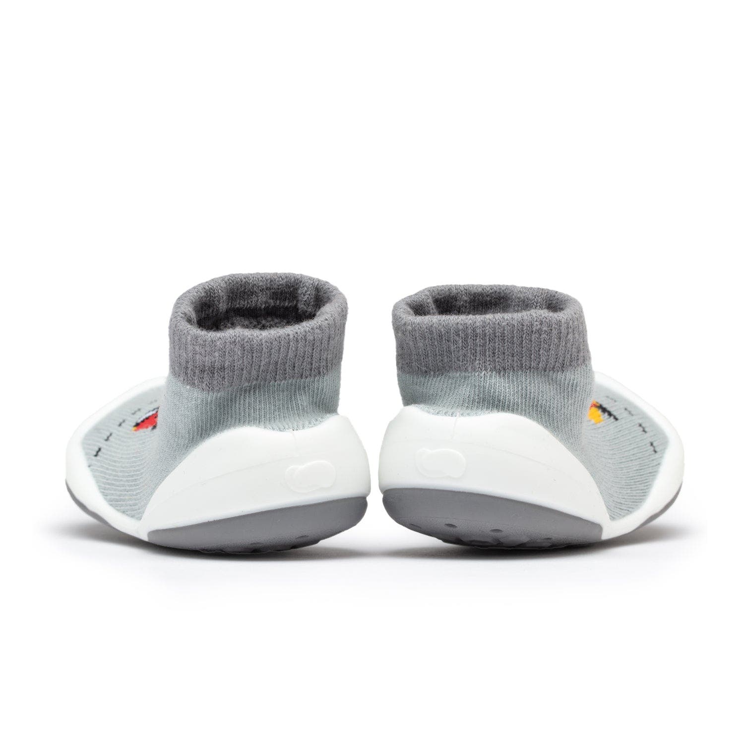 Komuello Toddler Boy Sock Shoes - Train, Alternate, color, Grey