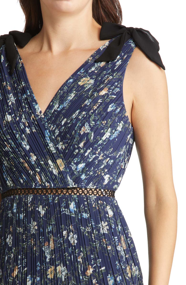 Lulus Floral Tiered Ruffle Chiffon Dress, Alternate, color, 