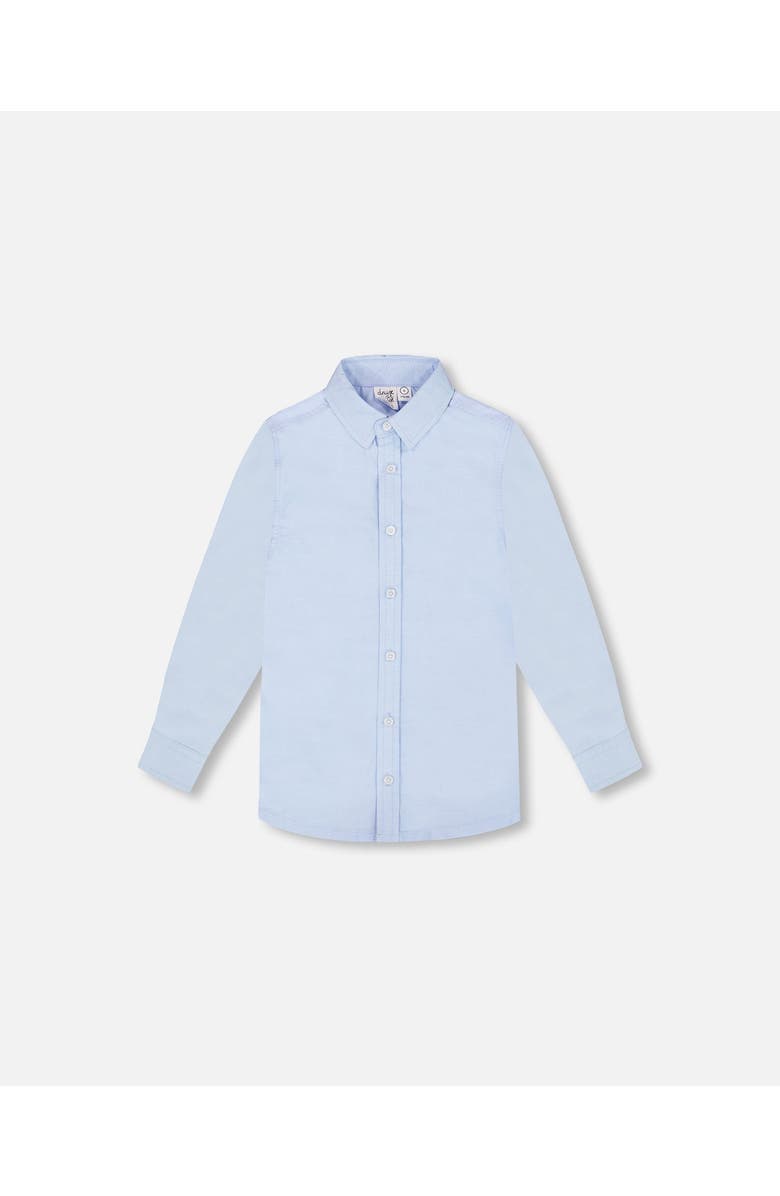 Deux par Deux Boy's Long Sleeve Button Down Shirt Pale Blue, Main, color, 