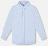 Deux par Deux Little Boy's Long Sleeve Button Down Shirt Pale Blue