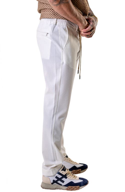 Maceoo Everyday Ebony Slim Fit Pants In White