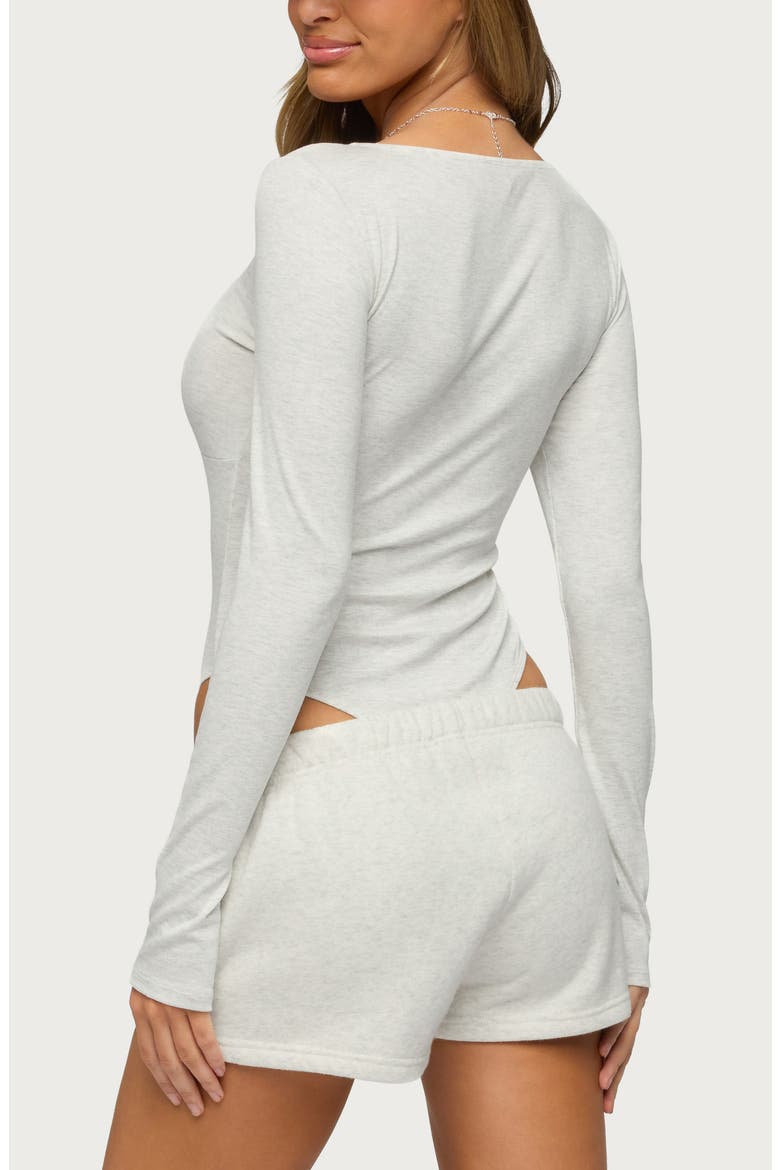Jonah Long Sleeve Bodysuit, Alternate, color, LIGHT-GRAY-MELANGE