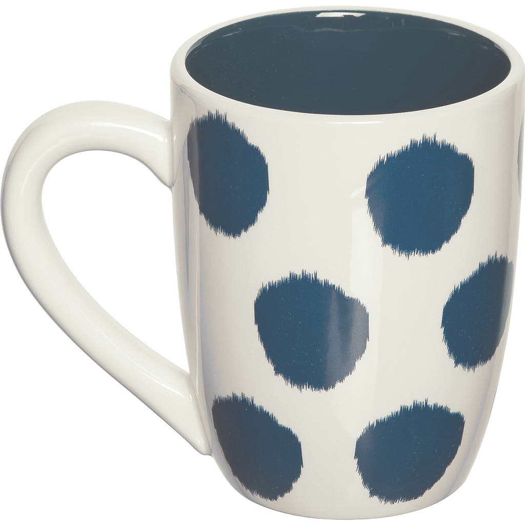 Carol & Frank Dot Mug In Blue
