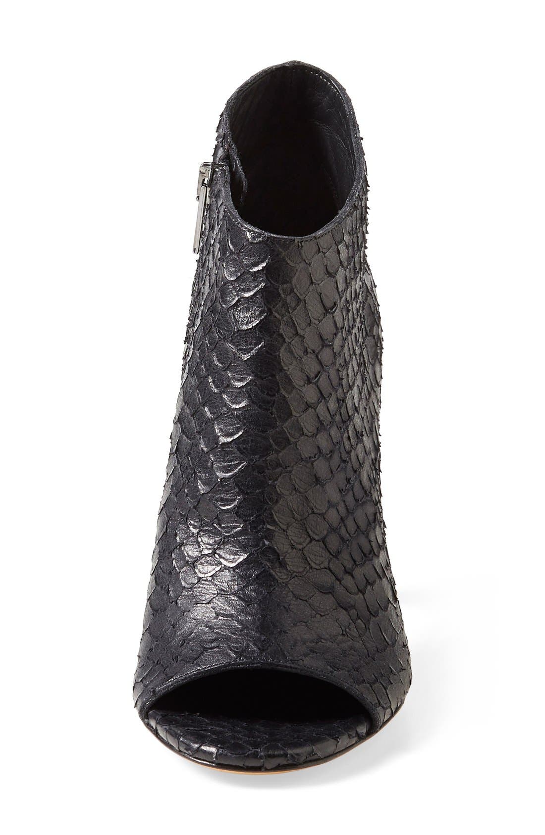 Vince 'Sierra' Snake Embossed Leather Bootie, Alternate, color, 