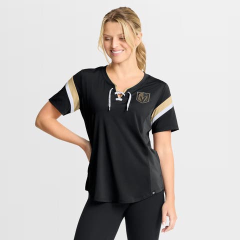 Women's Fanatics Black Vegas Golden Knights Offside Athena T-Shirt