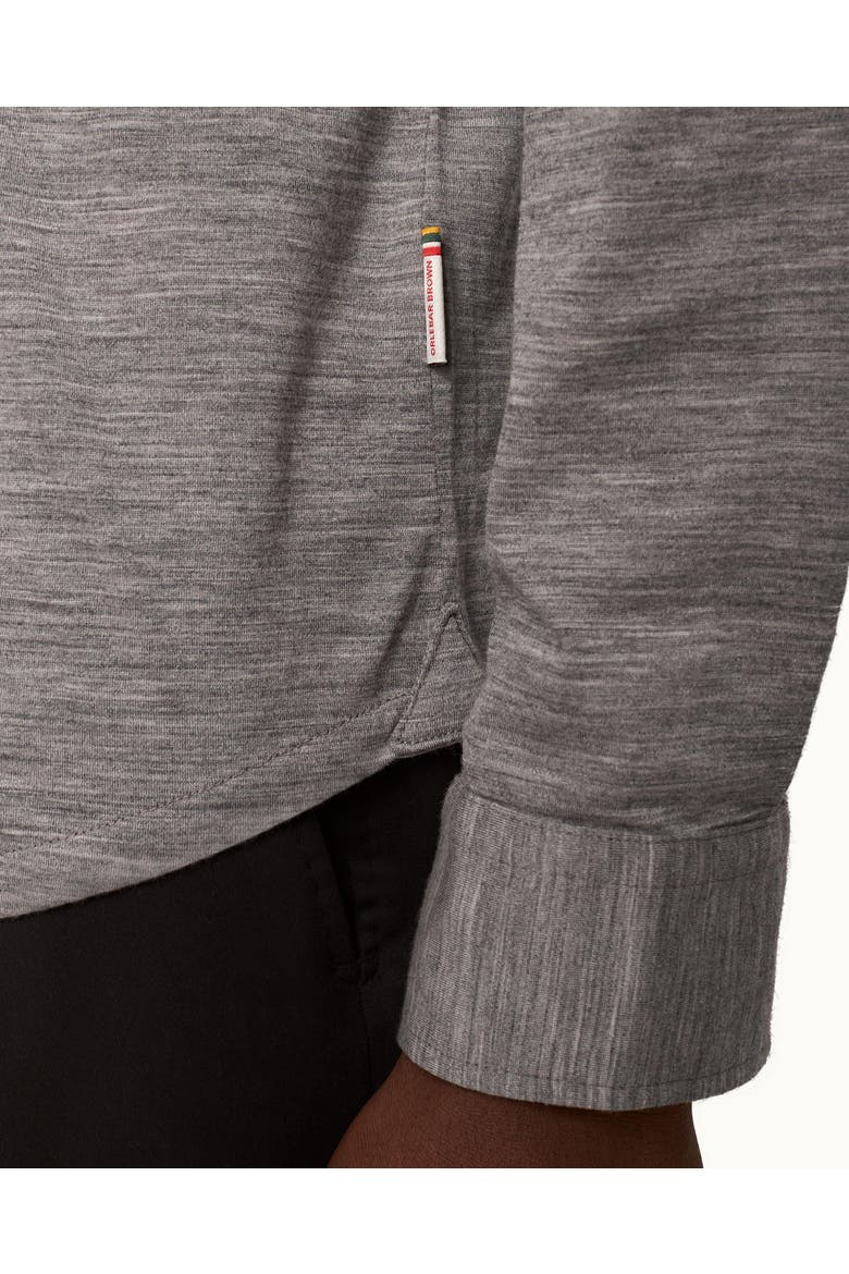 Giles Merino Tailored-Fit Shirt, Alternate, color, Grey Melange
