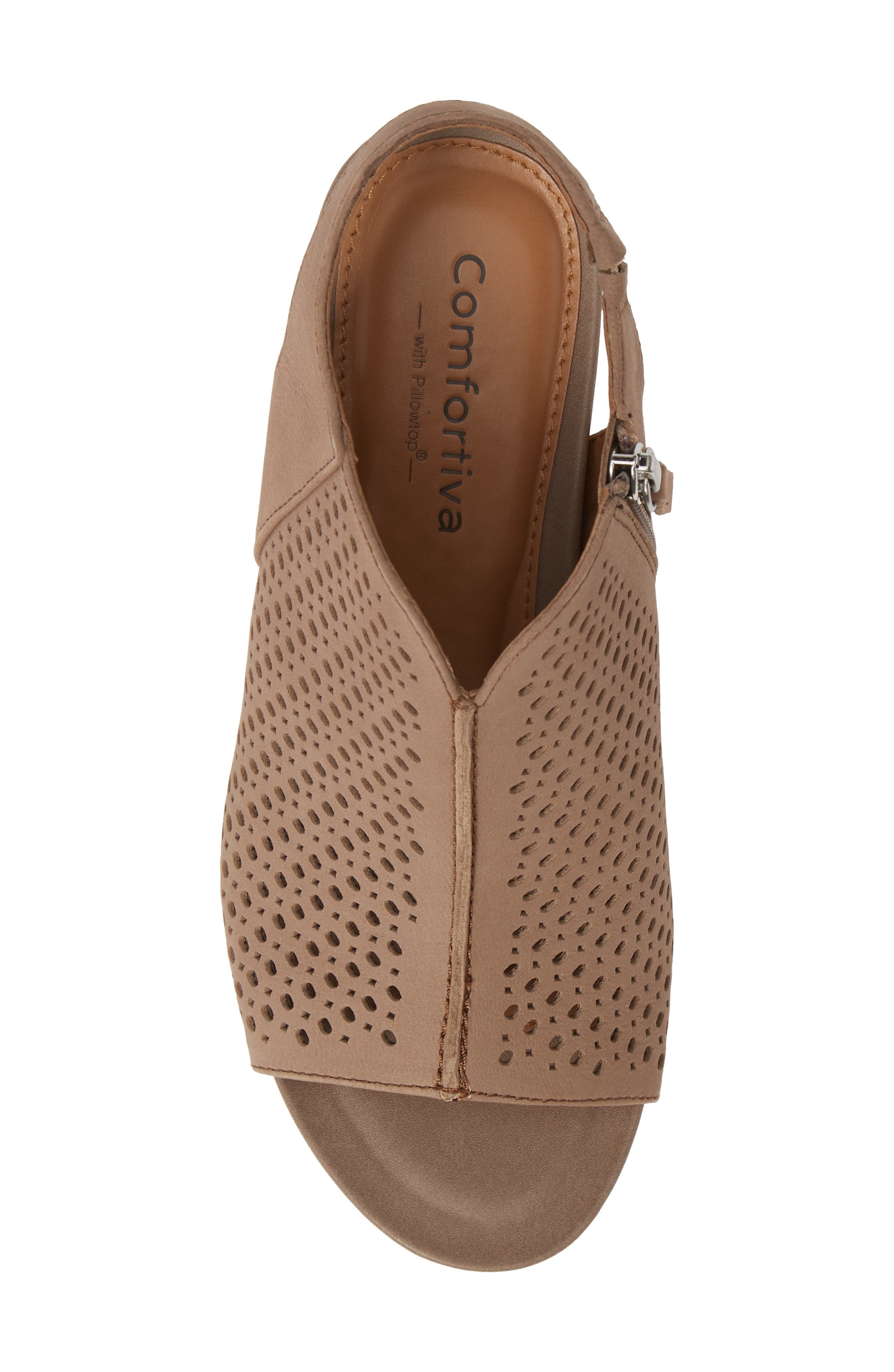 Skylyn Wedge Sandal, Alternate, color, GREY NUBUCK LEATHER