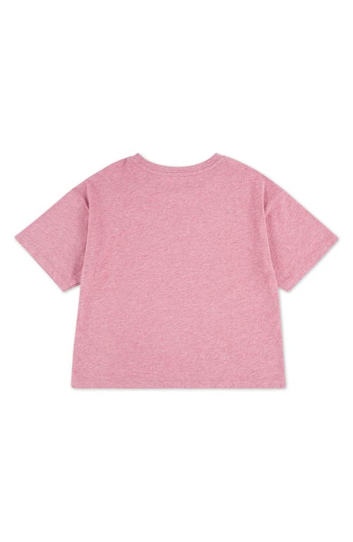 Abercrombie Kids Kids' Floral Crest Boxy Cotton Blend Graphic T-shirt In Pink