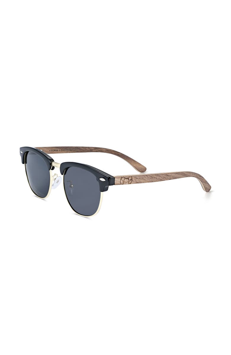 EARTH WOOD Marokopa Polarized Sunglasses, Main, color, Walnut/Grey