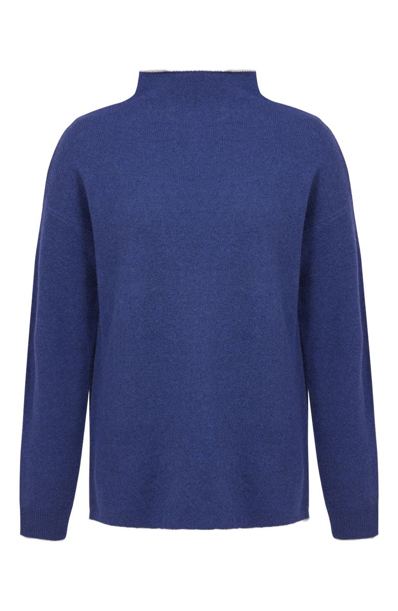 Celtic & Co. Felted Funnel Neck Sweater, Alternate, color, Blue Ink