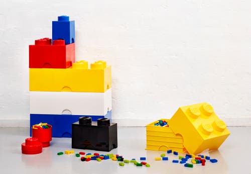 Lego ®  Storage Brick 2, Bright Red In Red