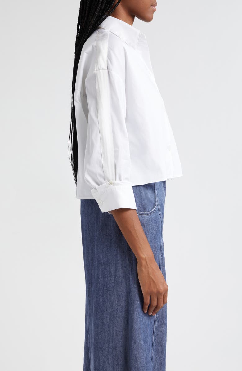 TWP Soon to Be Ex Tux Long Sleeve Crop Button-Up Blouse, Alternate, color,