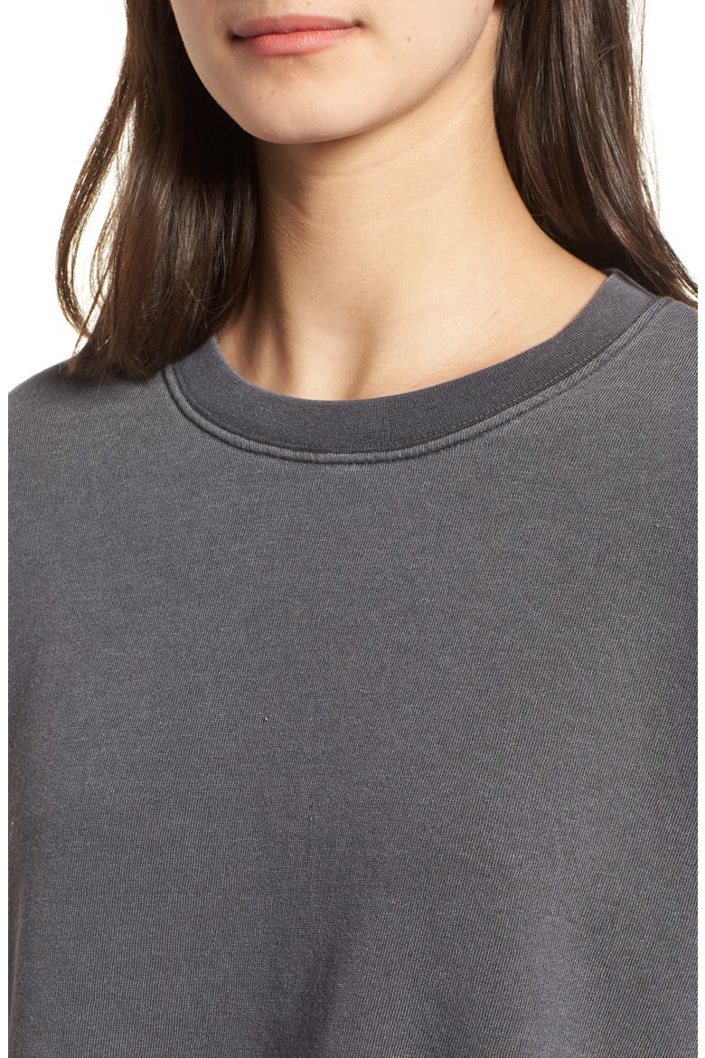 Gigi Crop Sweatshirt, Alternate, color, THUNDER