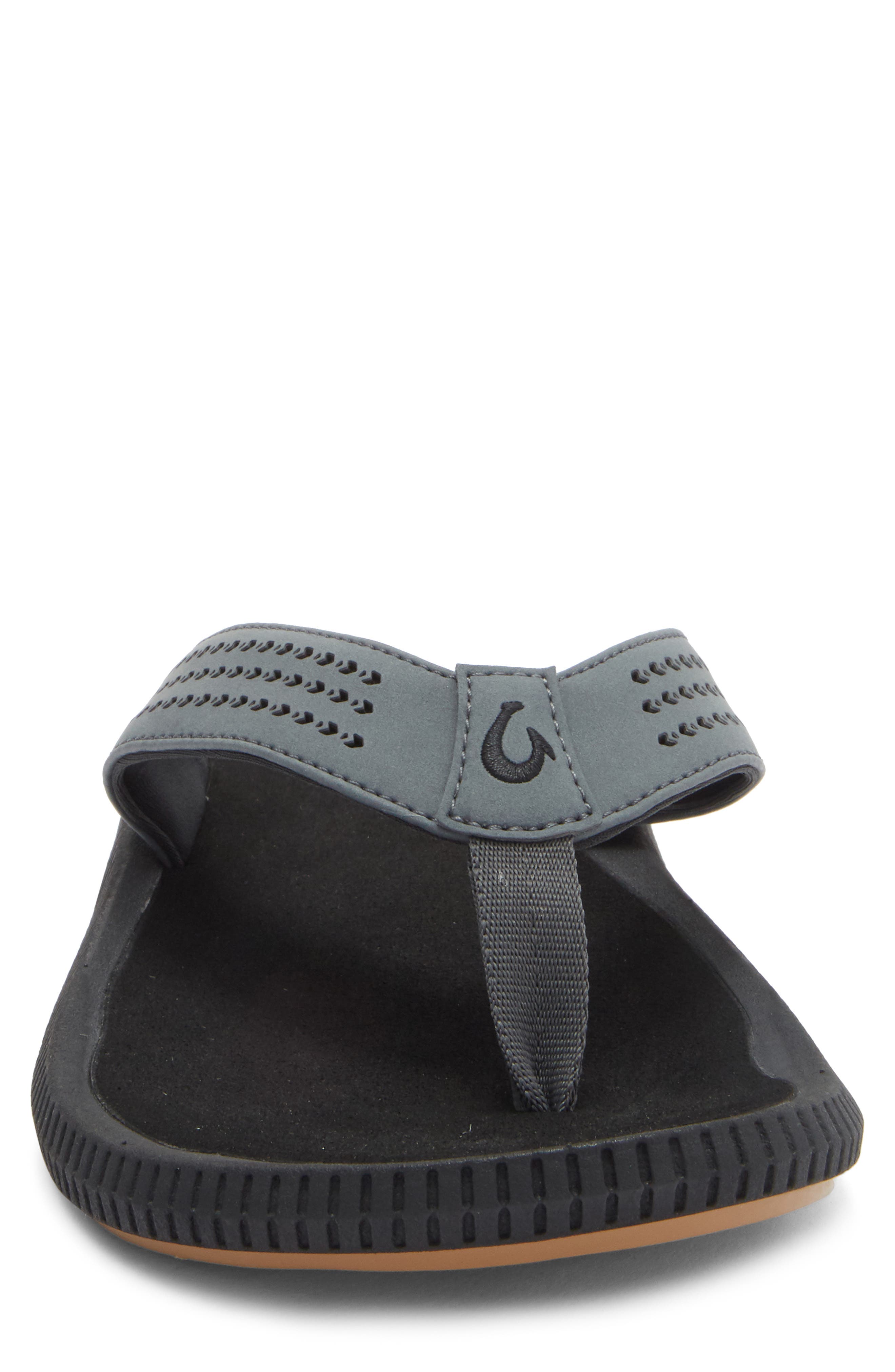 OluKai Ulele Flip Flop, Alternate, color, Dark Shadow / Lava Rock