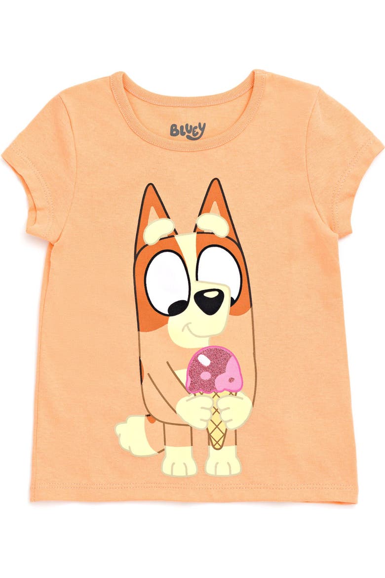 4-Pack Short Sleeve T-Shirts, Alternate, color, Bluey Pink Blue Orange