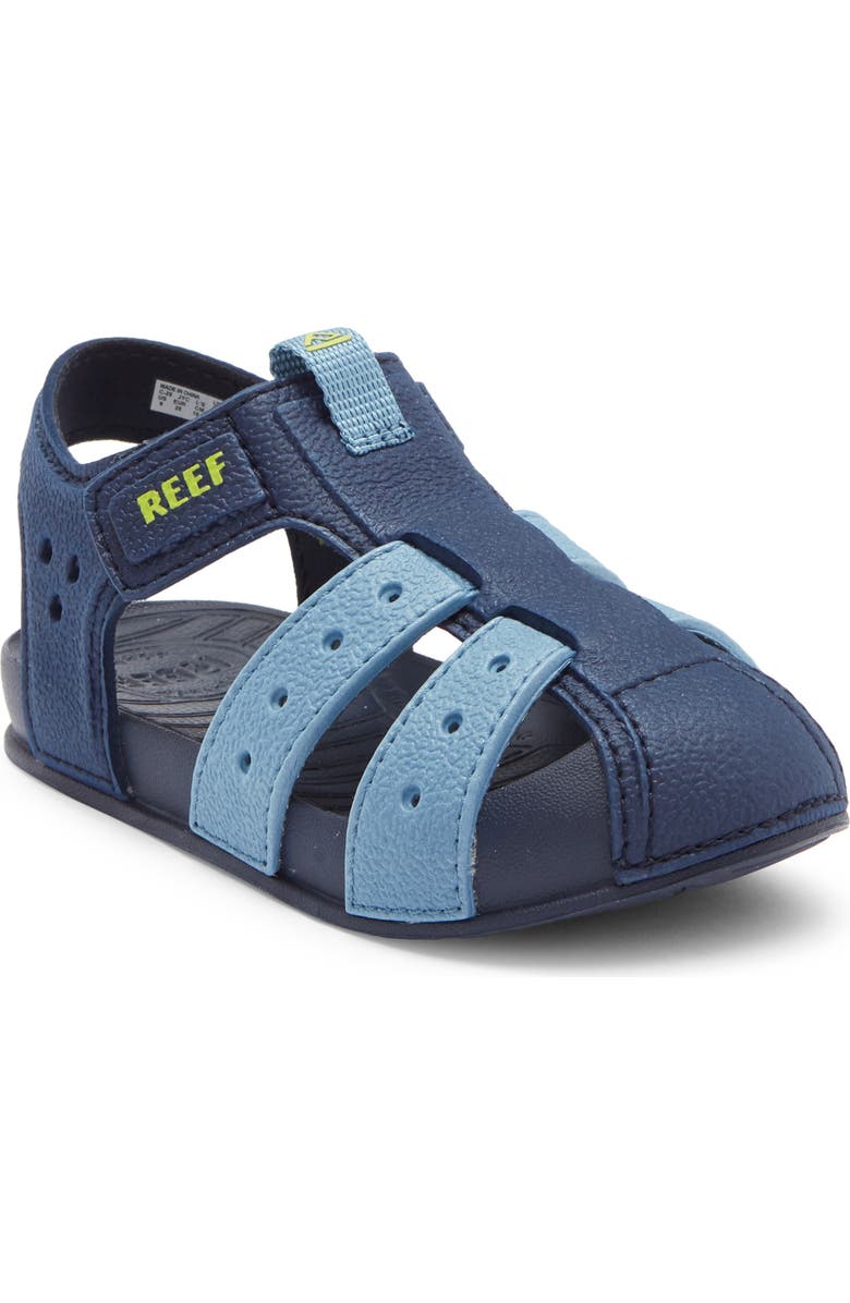 Reef Kids' Little Water Beachy Waterproof Sandal, Main, color, Grey/ Ocean/ Lime