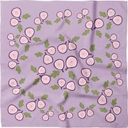 Centinelle Fig Silk Medium Square Scarf