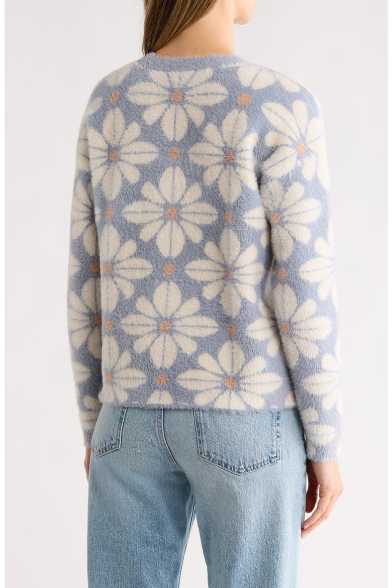 Textured Crewneck Sweater, Alternate, color, LILY BLUE