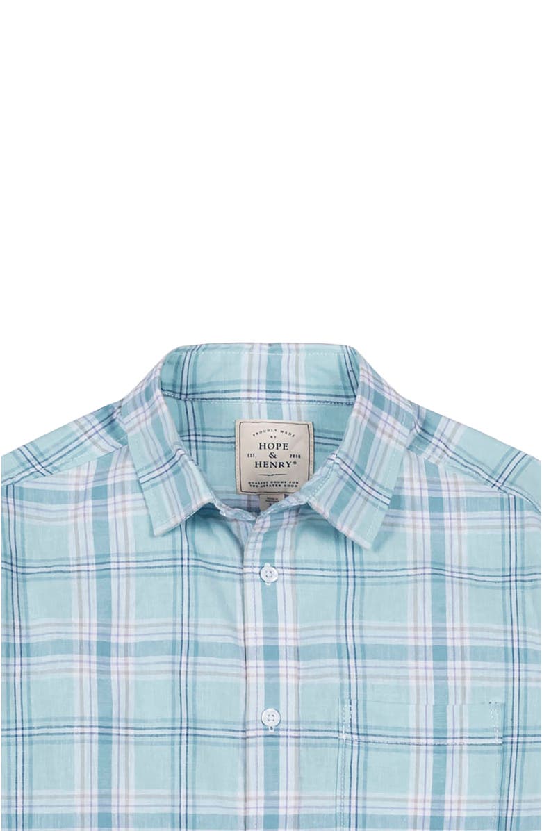 Hope
Henry Men
s Linen Button Down Shirt, Alternate, color, Tea Room Blue Plaid