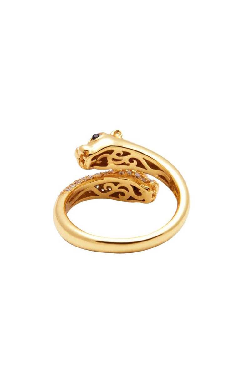 Twisted Panther Gold Ring, Alternate, color, Gold