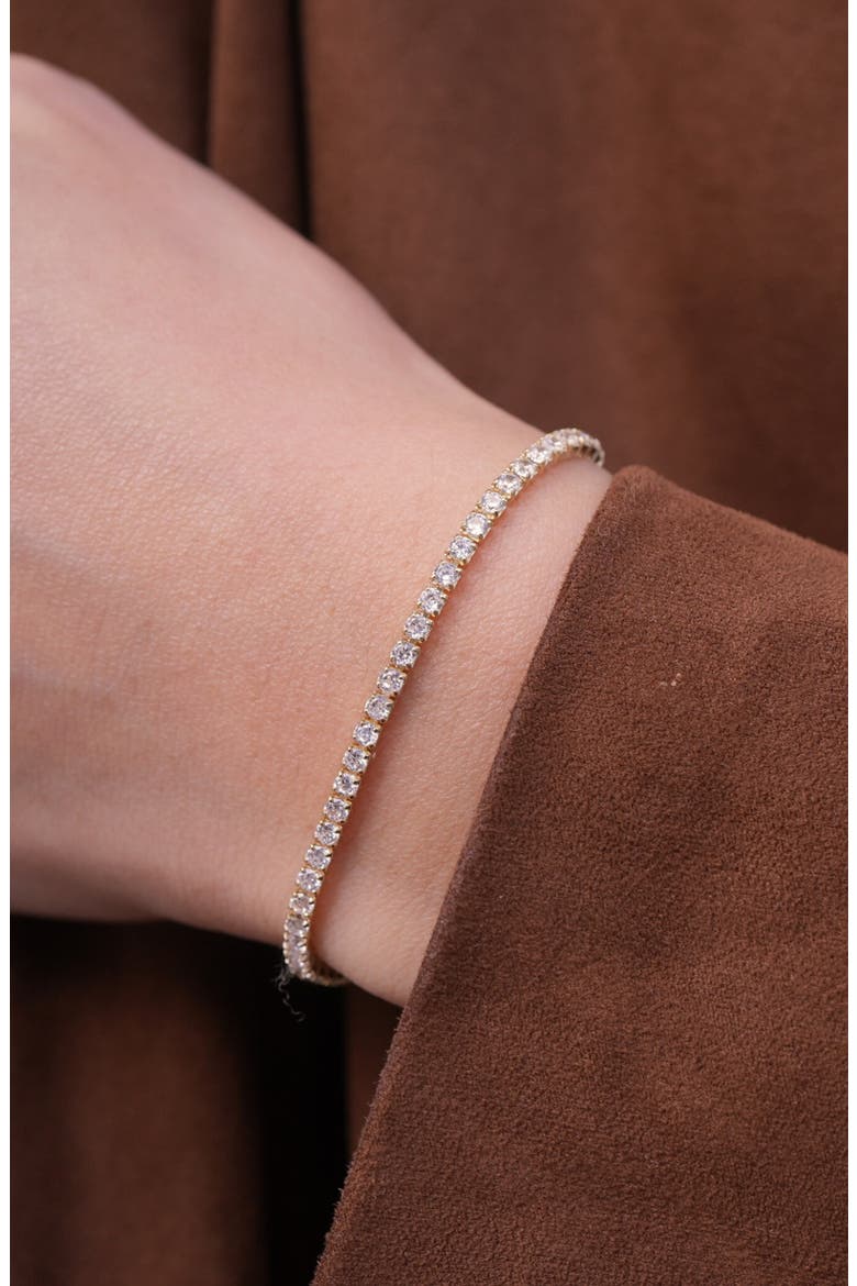 Cubic Zirconia Slider Bracelet, Alternate, color, GOLD