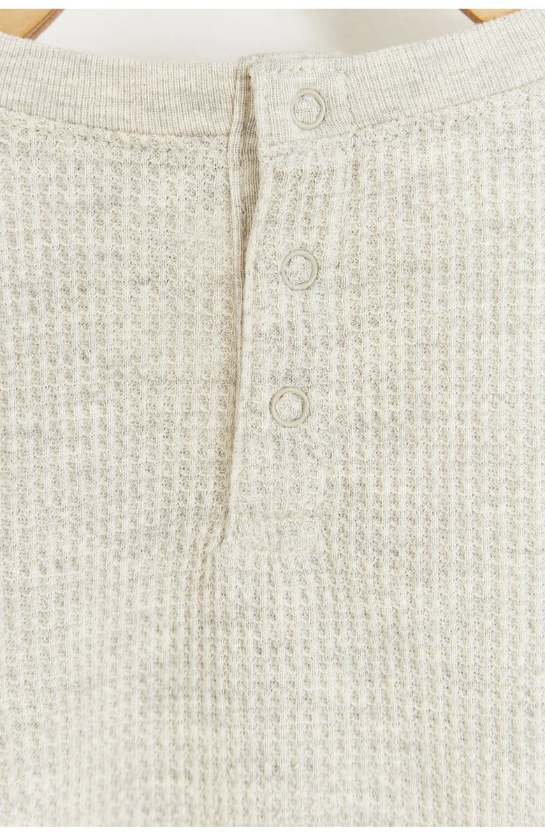Babycottons Waffle Sweatshirt for Infant, Alternate, color, Grey/Melange