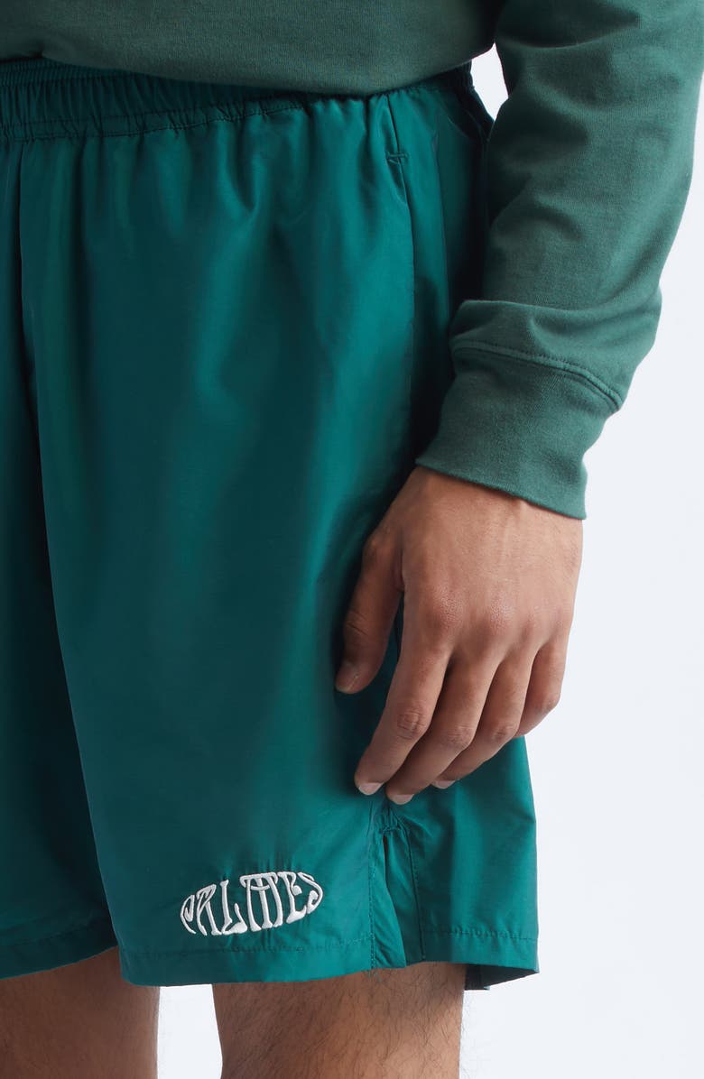 PALMES Oval Logo Embroidered Tennis Shorts, Alternate, color, Dark Green