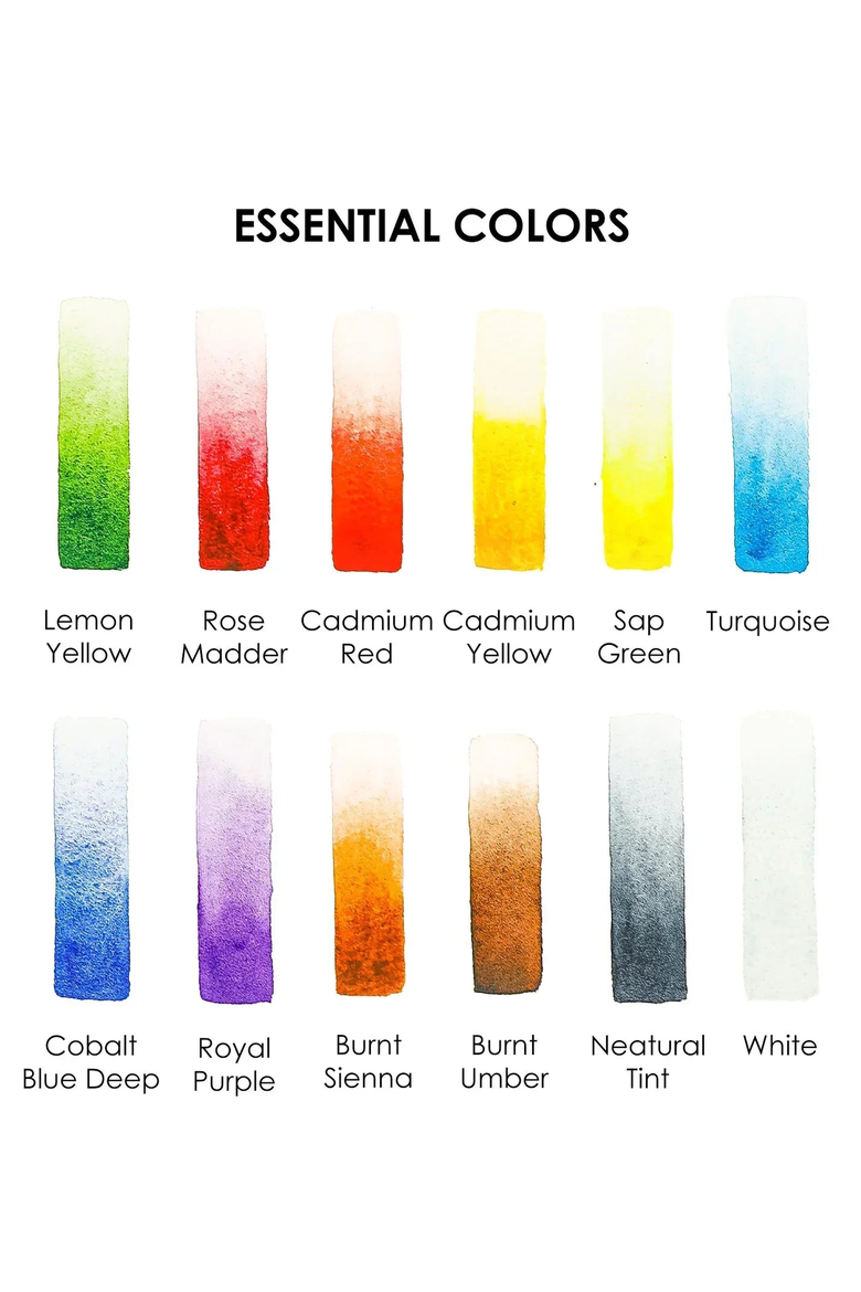 Essential Themed Watercolor Coloring Club Box, Alternate, color, Blue