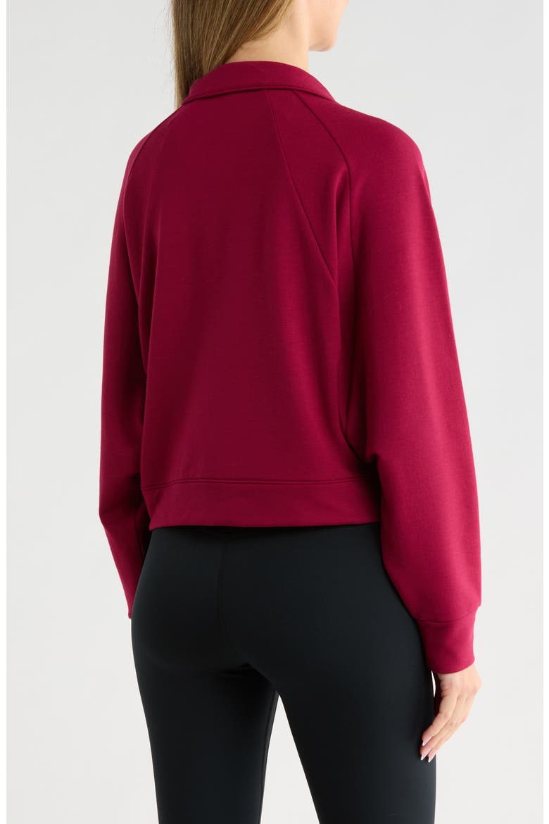 Cozy Knit Half-Zip Sweatshirt, Alternate, color, BURGUNDY BEET