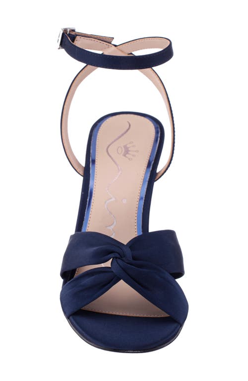 Nina Ashley Ankle Strap Sandal In New Navy