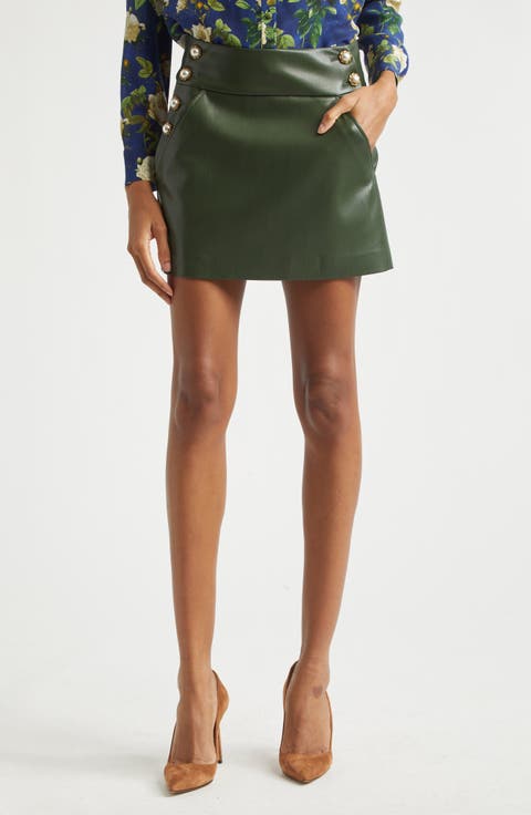 Donald Faux Leather Miniskirt