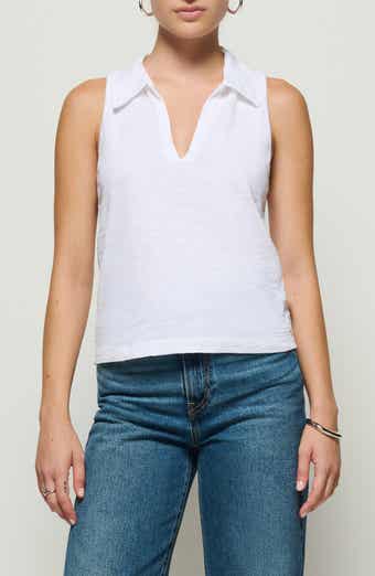 Nation LTD Roberta Collared Cotton Tank