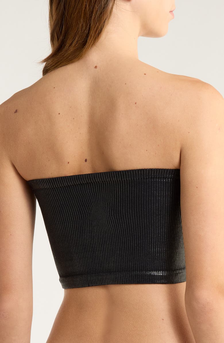 Free People Amelia Foil Bandeau Top, Alternate, color, Black Combo