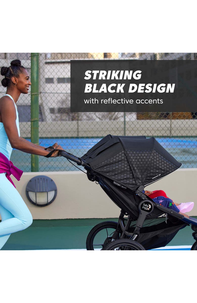 Baby Jogger Summit<sup>™</sup> X3 Double Jogging Stroller, Alternate, color, Midnight Black