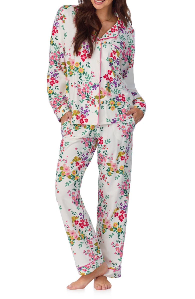 BedHead Pajamas Print Stretch Organic Cotton Jersey Pajamas, Main, color, 