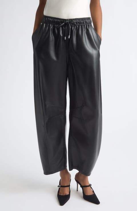 Brooks Faux Leather Jogger Pants
