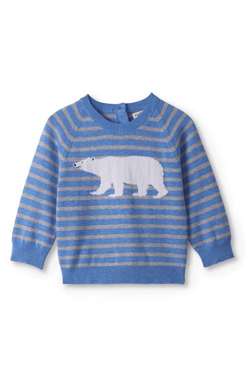 Hatley Intarsia Polar Bear Stripe Sweater & Pants Set In Blue