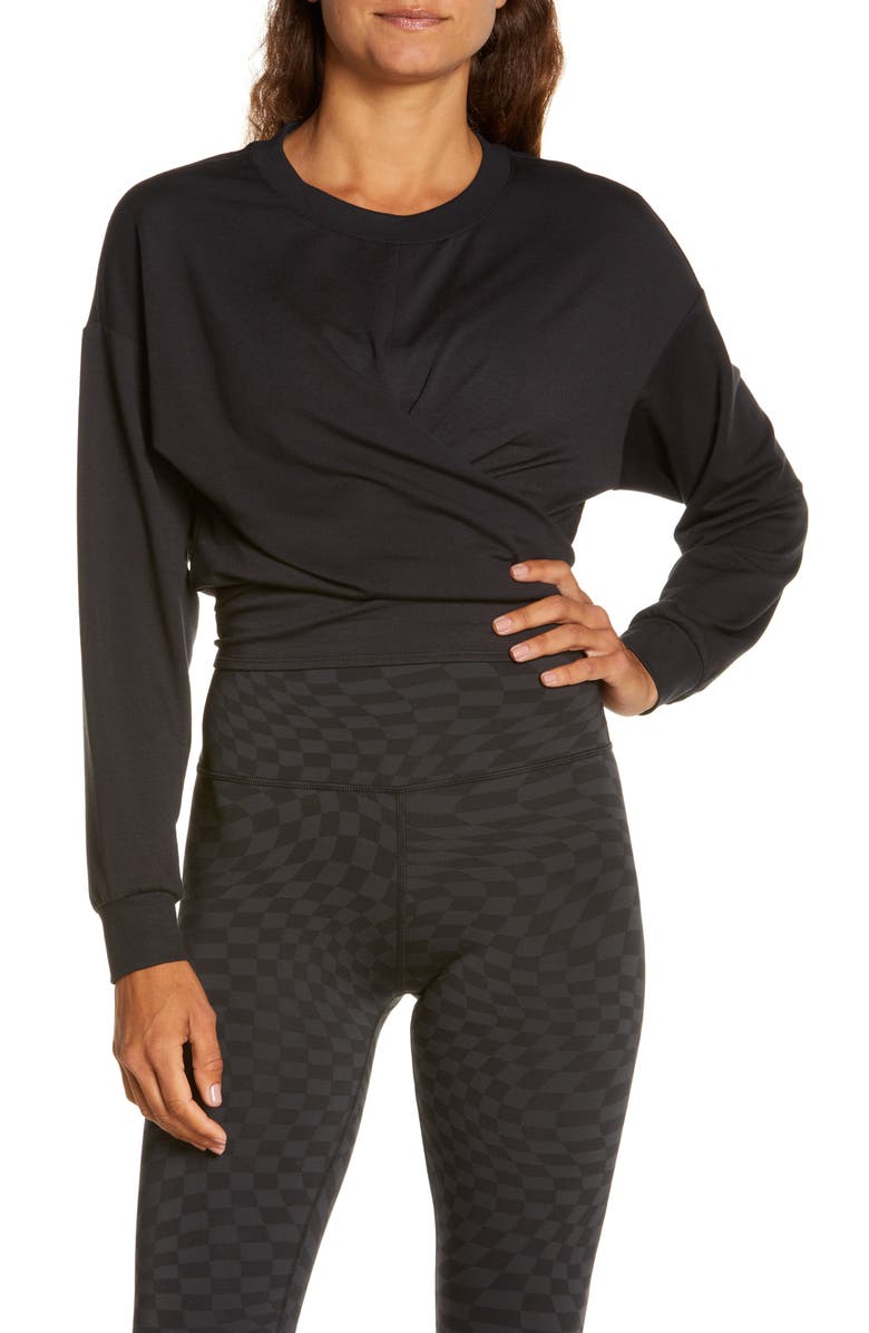 Alo Dreamy Wrap Crop Sweatshirt, Main, color,