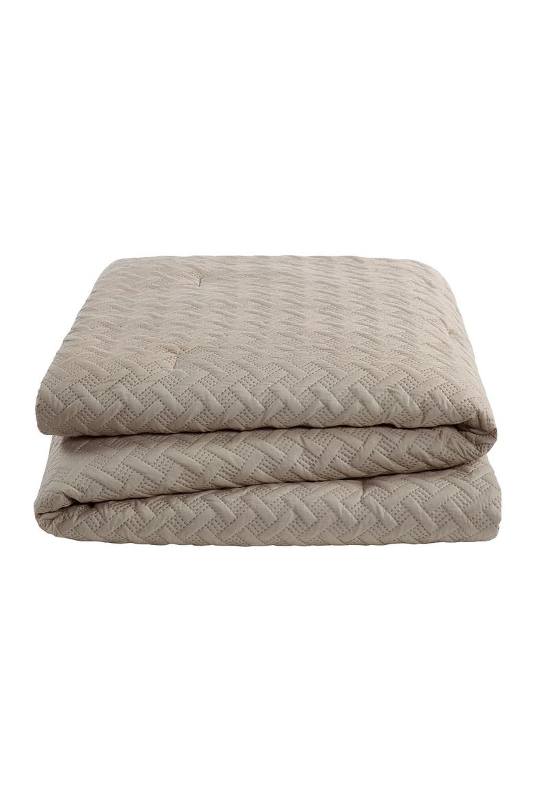 Nina Embossed Comforter Set - Full/Queen, Alternate, color, TAUPE