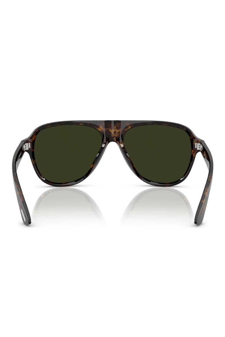 57mm Paul Newman Polarized Shield Sunglasses, Alternate, color, WALNUT TORTOISE / G-15 POLAR