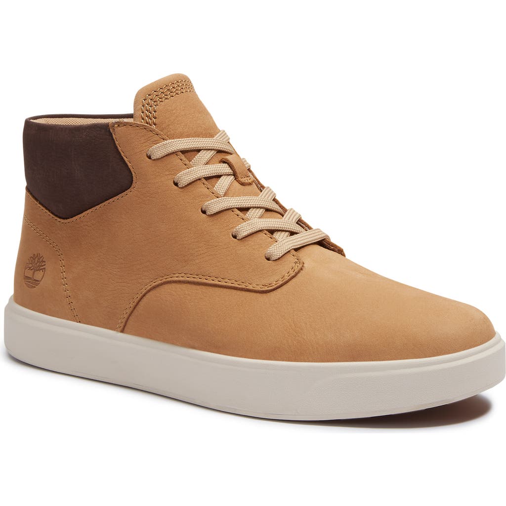 Timberland Emerson Mid Sneaker In Medium Beige Nubuck