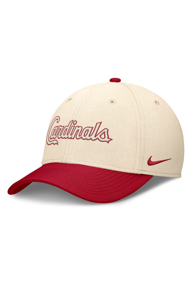 Nike Men's Nike Natural/Red St. Louis Cardinals Statement Rise Performance Flex Hat, Main, color, Natural