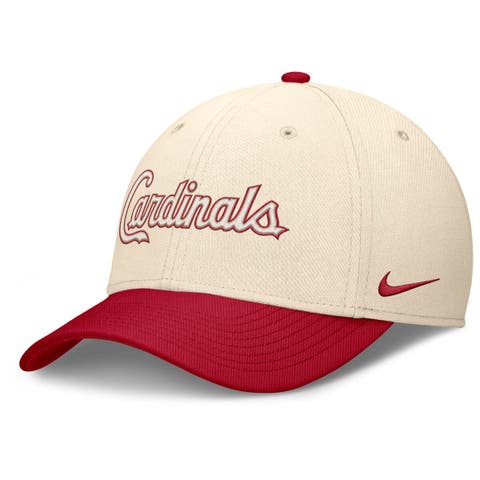 Men's Nike Natural/Red St. Louis Cardinals Statement Rise Performance Flex Hat