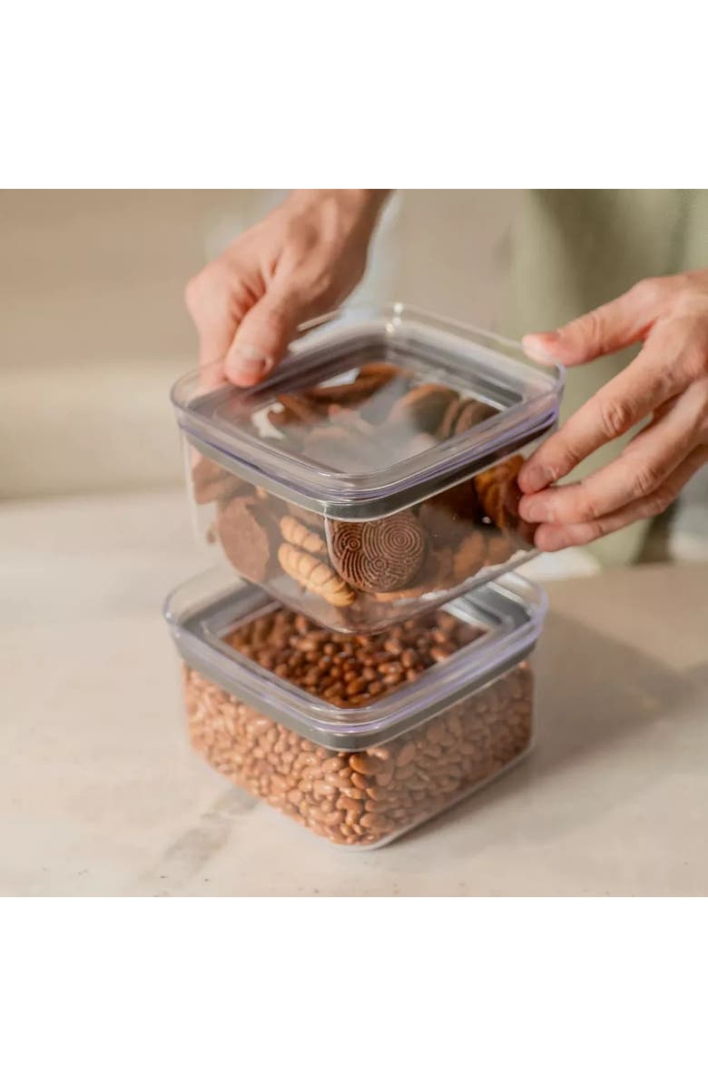 OU Clear Airtight Stackable Food Storage Container with Leak Proof Lid, Alternate, color, Clear