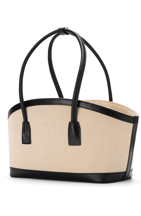 TAVO Canvas Tote with Leather Trim